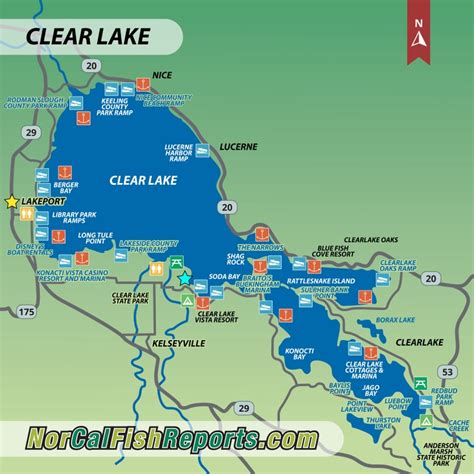 Clear Lake - Fish Reports & Map