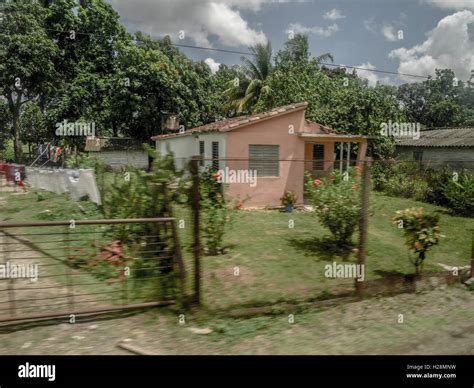 Typical private cuban houses in Cuba Stock Photo - Alamy