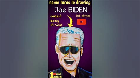 draw joe biden easy.name turns into drawing.most easy trick.1st time in youtube.easy cartoon ...