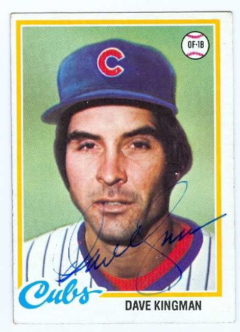 Dave Kingman autographed Baseball Card (Chicago Cubs) 1978 Topps #570