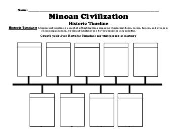 Minoan Civilization Timeline Worksheet (PDF) by BAC Education | TPT