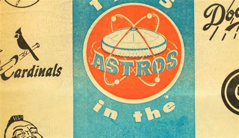 HOUSTON ASTROS 1965 print Vintage Baseball Poster Retro | Etsy