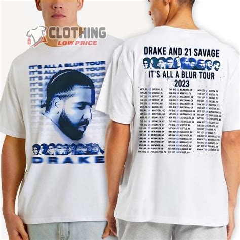 Drake 21 Savage Rap T-Shirt, Drake Its All A Blur Tour Merch, Her Loss ...