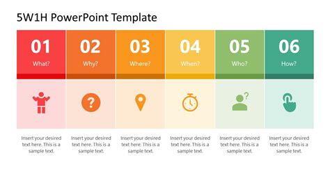 5W1H PowerPoint Template & Presentation Slides