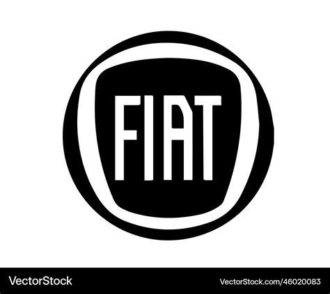 Fiat logo brand symbol black design car italian Vector Image