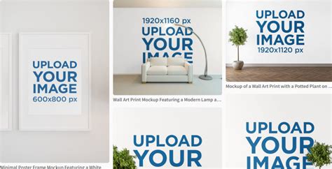 Best 5 Wall Art Mockup Generators You Need For Your POD Business | Bulk Frame Mockup Generator ...