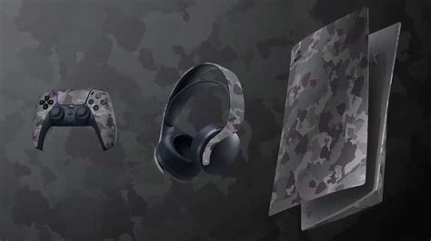 New PS5 Console Cover Wraps It In Gray Camouflage, Matching Controller And Headset Also Coming ...