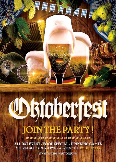 Oktoberfest Flyer Template V4 - Party Flyers for photoshop