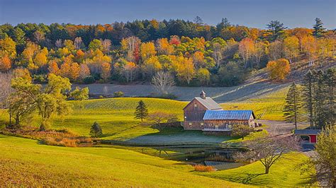 HD wallpaper: Sleepy Hollow Farm, Woodstock, Vermont, Fall | Wallpaper ...