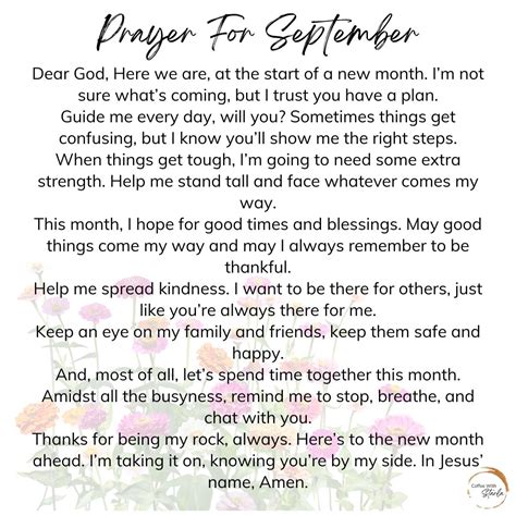 15 Prayers For The Month Of September - Coffee With Starla