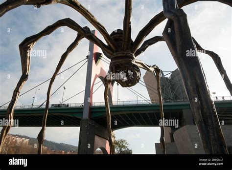 Louise Bourgeois spider sculpture near Guggenheim museum Bilbao Stock ...