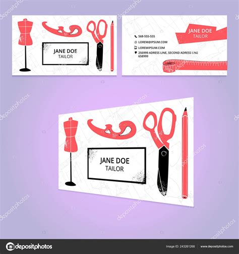 Vector: seamstress business card templates | Tailor Services Business ...