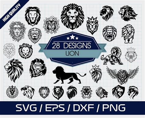 Lion SVG Bundle, Cricut, Silhouette, Scrapbooking, Card Making, Paper ...