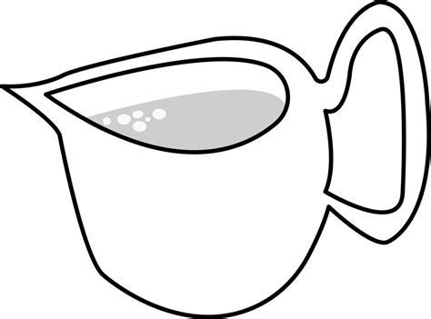 Milk jug, sketch style doodle vector illustration. White background ...