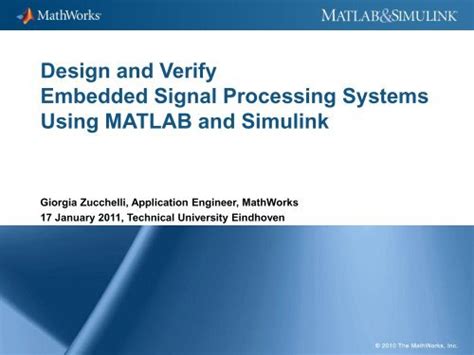 Design of Embedded Signal Processing Systems using MATLAB ...