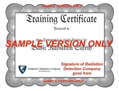 Radiation Safety Training Online - Radiation Detection Company