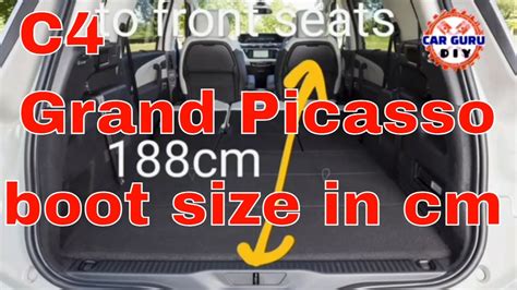 C4 Grand Picasso boot dimensions in cm, 2013 - 2018 @CarGuruDIY #cargurudiy #CarGuruDIY - YouTube