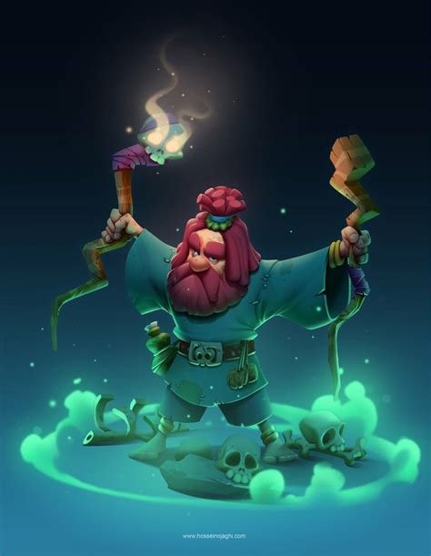 ArtStation - Red Beard Wizard, Hossein Ojaghi | Illustration character ...