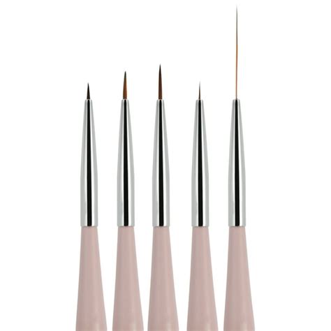 Beaute Galleria 5 Pieces Nail Art Brush Set with Liners and Striping ...