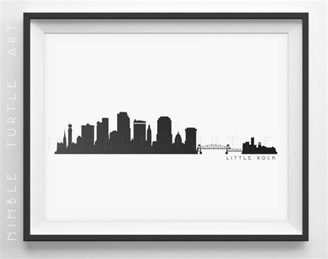 Little Rock Skyline Silhouette Printable Skyline Little - Etsy