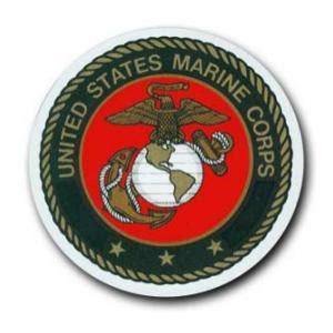 Marine Corps Bumper Sticker with Crest (Circular) | Flying Tigers Surplus