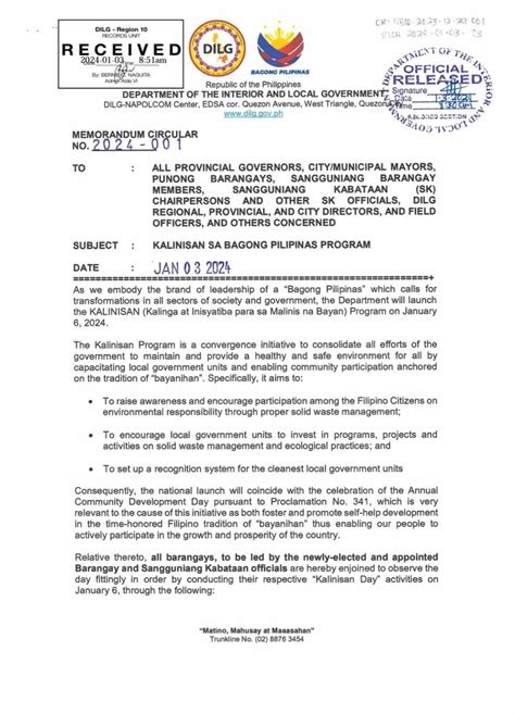 Kalinisan sa Bagong Pilipinas Program, nakatakdang ilunsad ng DILG - Radyo Pilipinas