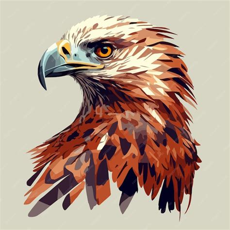 Premium Vector | A drawing of a golden eagle's head