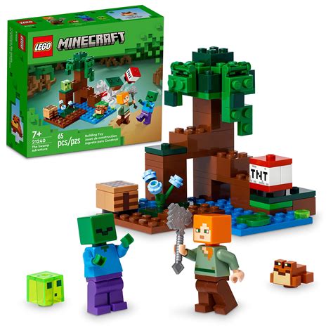 LEGO Minecraft A Aventura no Pântano 21240 (65 Peças); Conjunto de ...