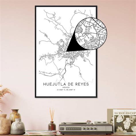 Huejutla de Reyes Mexico Map Poster, Huejutla de Reyes City Road Wall ...