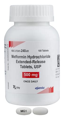 Metformin Hydrochloride Extended-Release Tablets, USP 500 mg | Ajanta Pharma