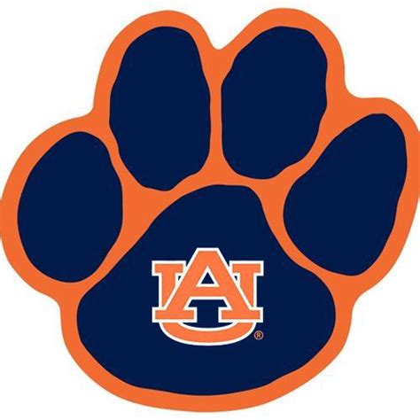 Auburn Decal Paw Print (12")