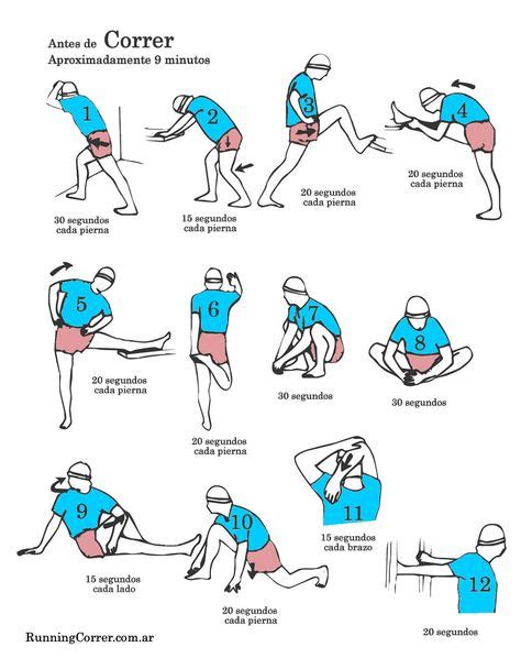 mi rutina de calentamiento. pre running | Ejercicio | Full body stretch ...