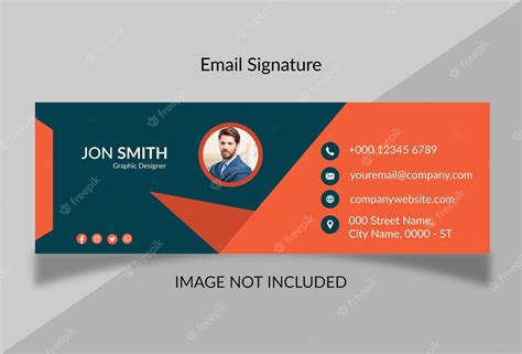 Premium Vector | Creative email signature design template