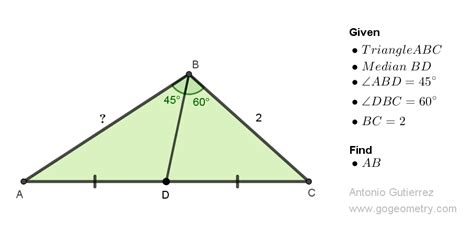 GoGeometry.com (Problem Solutions): Geometry Problem 1517: Unlocking Triangle Side Length ...