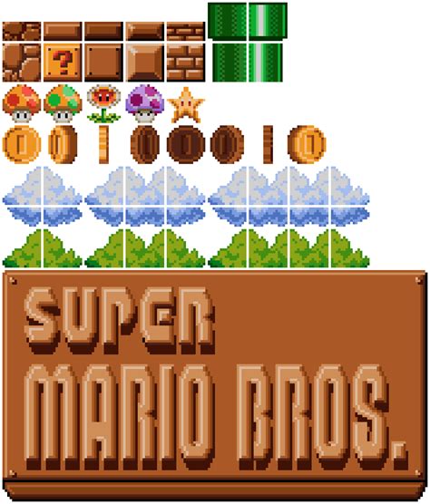 Super Mario Bros. Re-Tiled: Tileset by supermariospongebob on DeviantArt