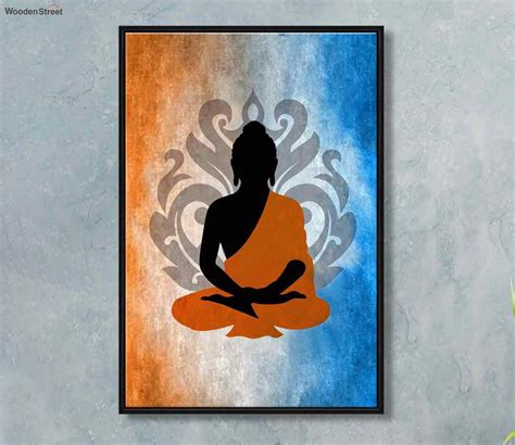 Buy Gautam Buddha Floating Frame Wall Painting Online in India at Best Price - Modern Wall ...