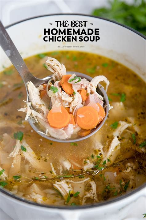 Homemade Chicken Soup Recipe | YellowBlissRoad.com