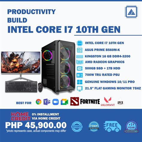 Productivity Build: Intel Core i7 10th Gen – BlueArm Computer Store