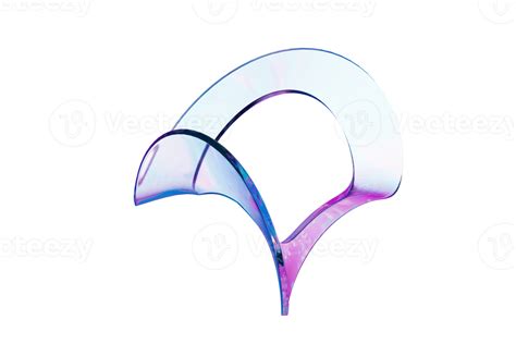 Abstract colored glass 3d rendered shape 22418820 PNG