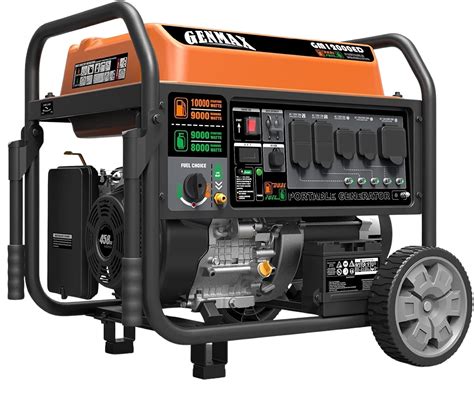 GENMAX GM12000ED Dual Fuel Generator 9000W/10000W 50 Amp Electric Star ...