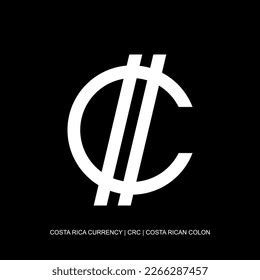 Costa Rica Currency Symbol Costa Rican Stock Vector (Royalty Free ...