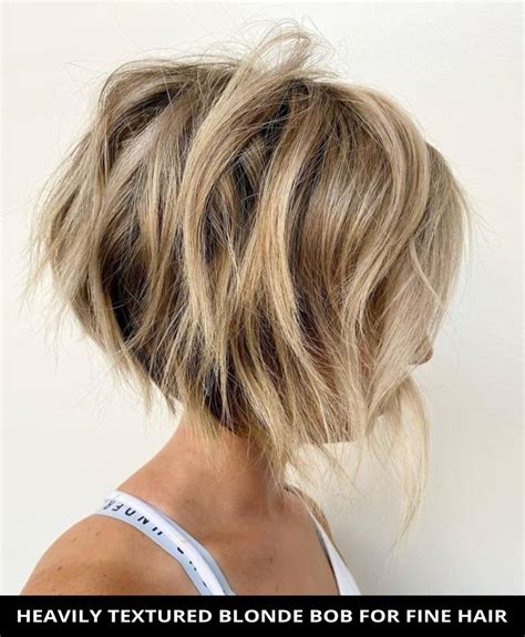 Ask your hairdresser for this striking heavily textured blonde bob for ...