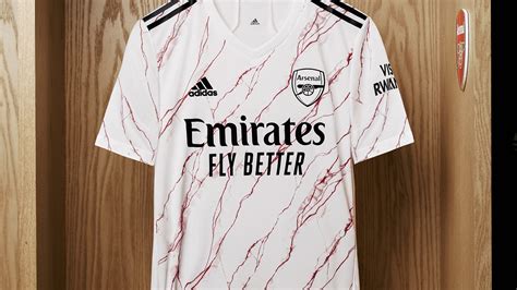 Arsenal Away jersey for 2020/21 season, inspired by the iconic marble halls of Highbury’s East Stand