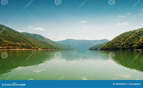 Aragvi River and Reservoir in Georgia Stock Photo - Image of warm ...