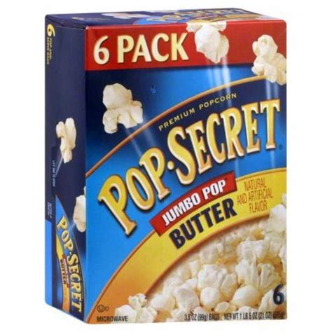 Pop Secret Jumbo Pop Butter Microwave Popcorn, 6 ct / 3.5 oz - Kroger