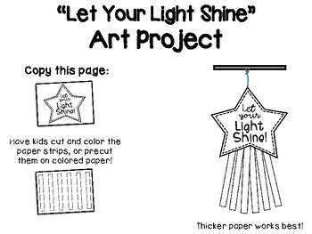 Let your Light Shine Craft - Religious Art Project - VBS Art, Sunday School Art