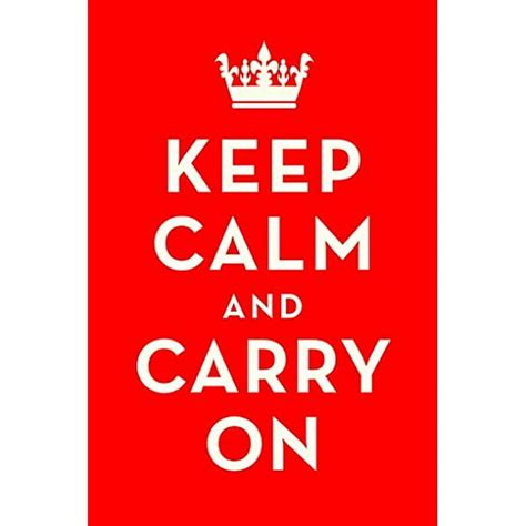 Keep Calm And Carry On Poster World War II British Propaganda - UK New 24x36 - Walmart.com ...