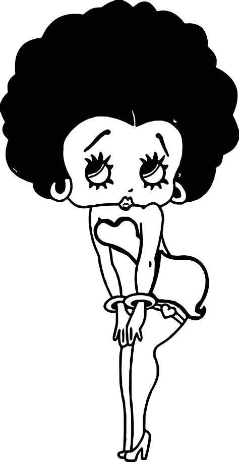 Betty Boop Big Hair Coloring Page - Wecoloringpage.com | Betty boop art, Betty boop tattoos ...