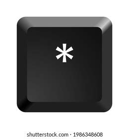 Button Symbol Asterisk Star Icon Vector Stock Vector (Royalty Free ...