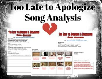 The 'Too Late to Apologize' parody video is an excellent teaching tool and or HOOK for teaching ...